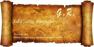 Géczy Rezeda névjegykártya